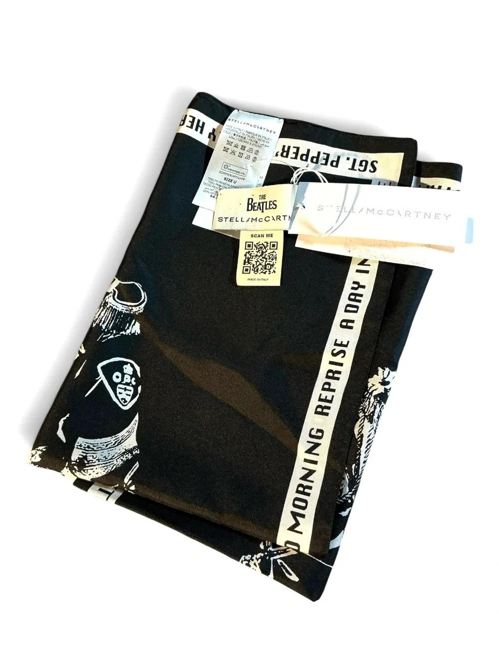 The Beatles X Stella McCartney NWT Silk Printed Scarf